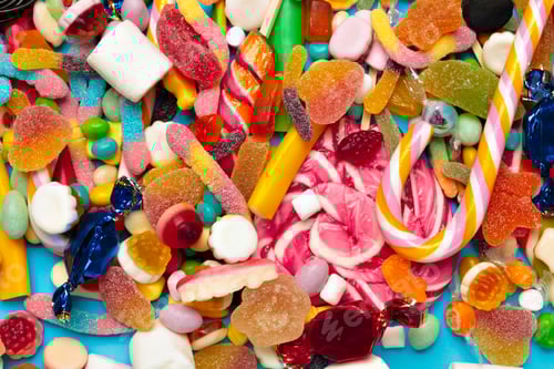 Preview: Different colorful fruit candy