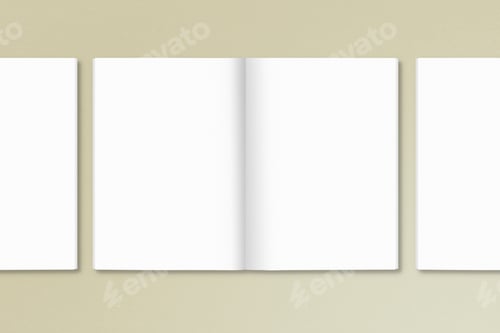 Vista previa: White book cover in minimal style with design space