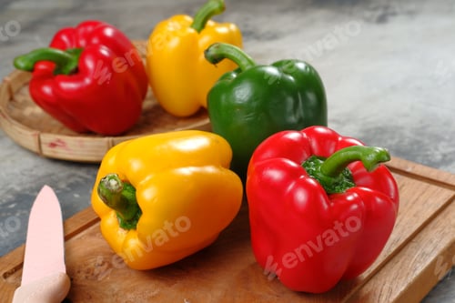 Preview: yellow,red,and green bell pepper