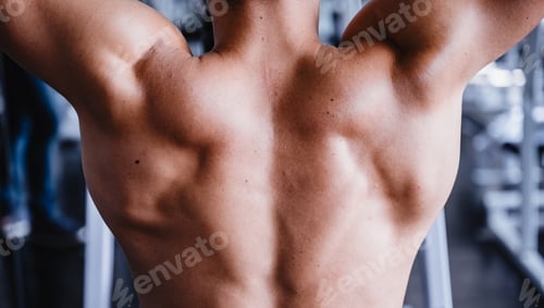 Preview: lifestyle of strong healthy person exercise and workout training in sport gym