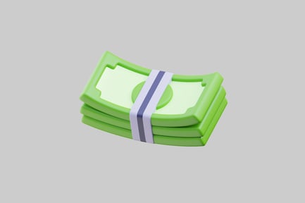 Preview: Cartoon money stack with band