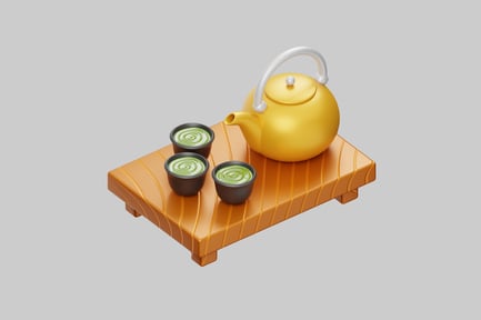 Preview: Japanese tea ceremony set still life