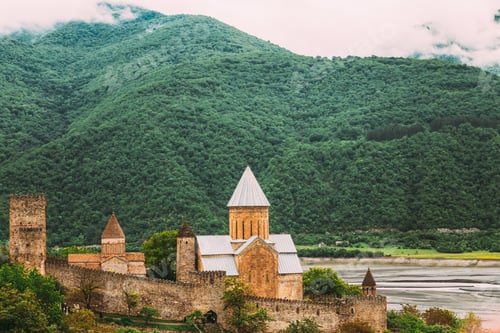 Preview: Ananuri Georgia. Church In Castle Complex Ananuri In Georgia, About 72 Kilometres From Tbilisi