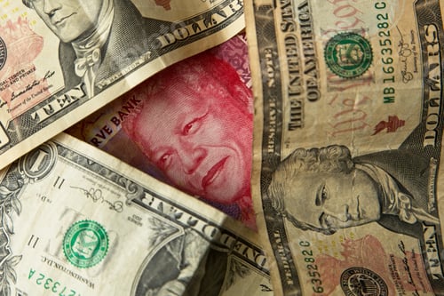 Preview: African rand to the US dollar - currency exchange concept