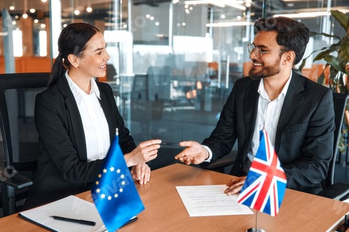 Preview: Diplomatic negotiations between countries in the office