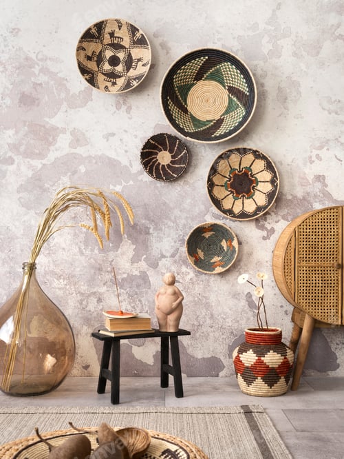 Preview: The stylish ethnic composition at living room interior