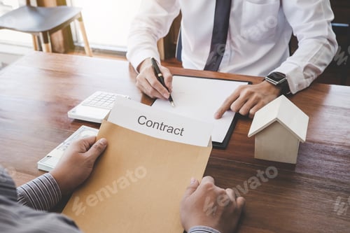 Preview: Business Signing a Contract Buy - sell house