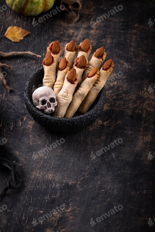 Preview: Halloween cookies in shape of witch finger