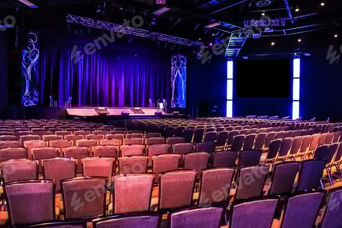 Preview: Beautiful shot of the empty conference hall