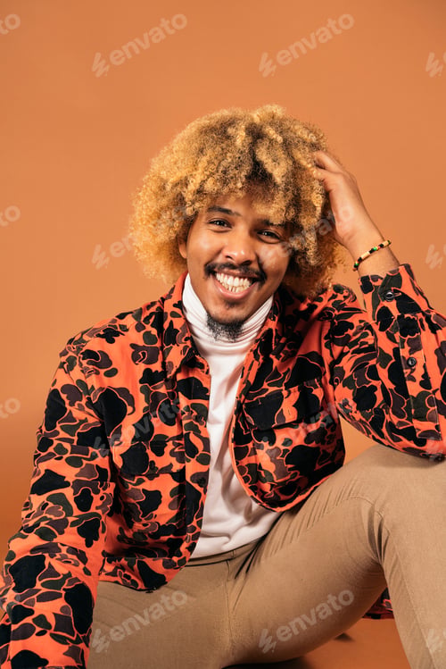 Preview: Happy Afro Man Portrait