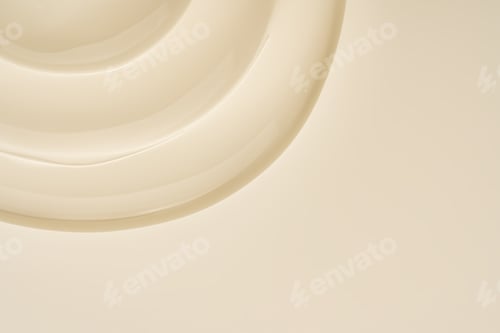 Preview: Liquid gel abstract cosmetic in beige background. Smear of transparent moisturizing product