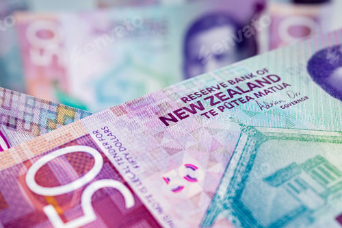 Preview: Currency, New Zealand dollar banknotes.