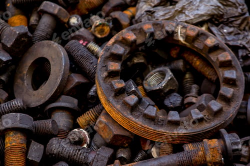 Preview: Old engine rusted on the floor