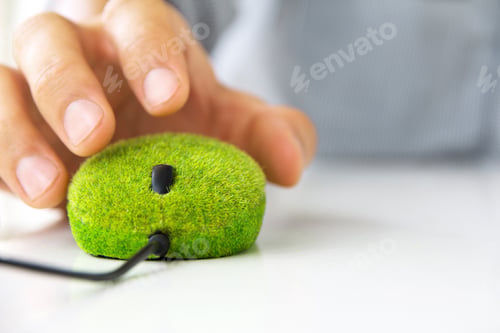 Preview: Hand with eco computer mouse concept