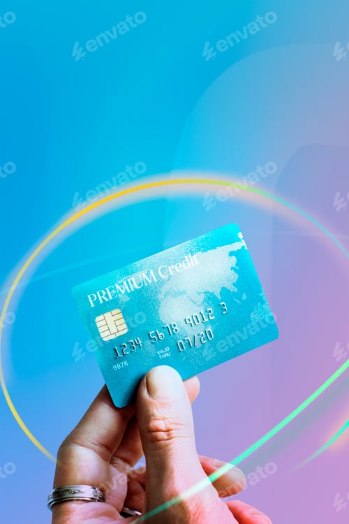Preview: Woman holding a premium credit card