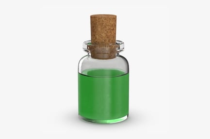 Preview: Green Elixir Potion Bottle with Cork