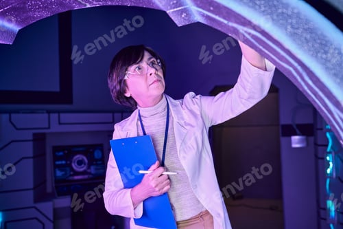Preview: Futuristic Expertise: Adult Woman Scientist in the Science Center of Tomorrow