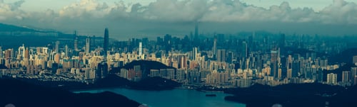 Preview: Aerial view of landscape in shenzhen city, China