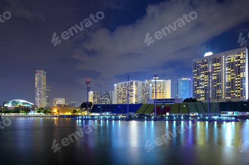 Preview: Singapore cityscape at night