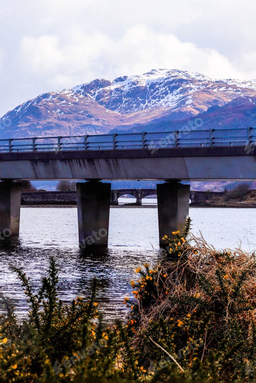 Preview: Vertical of a bridge at Kyle of Lochalsh, Scotland, UK