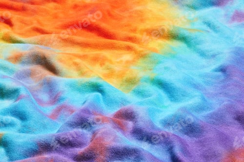 Preview: Abstract tie dye multicolor folded fabric cloth Boho pattern texture for background