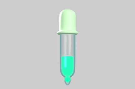 Preview: Dropper bottle with green liquid