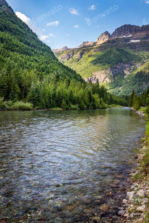 Preview: Mcdonald Creek In Glacier National Park In The Rocky Mountains Of Montana.