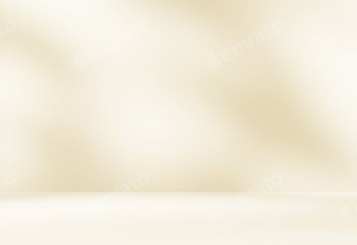 Preview: Empty cream beige room studio with shadow of leaves for product presentation.