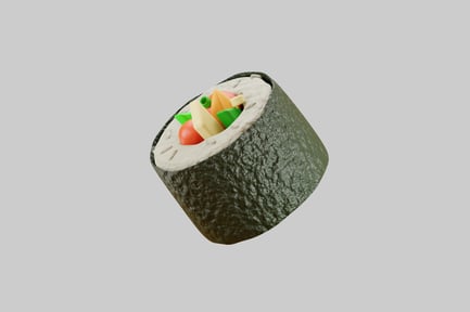 Vista previa: Rollo de sushi de verduras frescas
