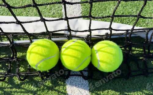 Preview: Tennis ball on grass tennis court