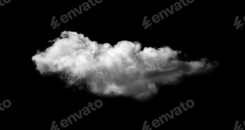Preview: strange cloud on black background