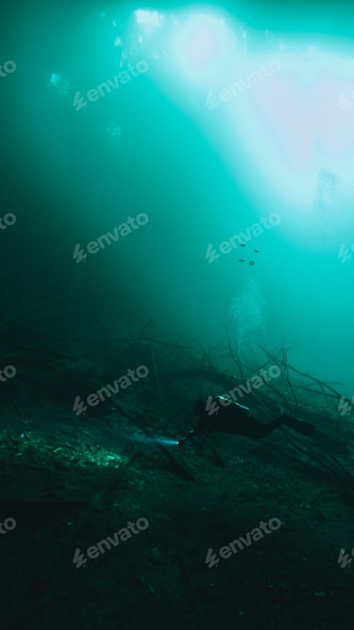 Preview: technical diving in a cenote in mexico.