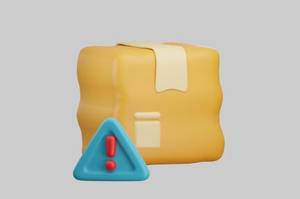 Preview: Damaged box with exclamation mark