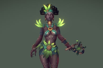 Vista previa: Voodoo Priestess - Serie pintada a mano