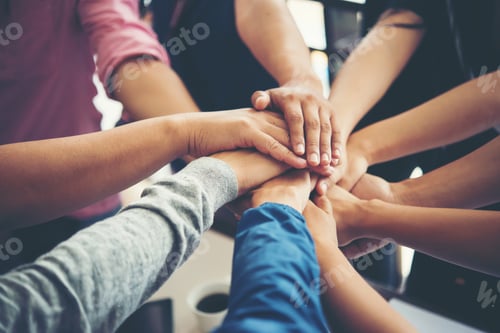 Preview: Teamwork togetherness collaboration, business teamwork concept.