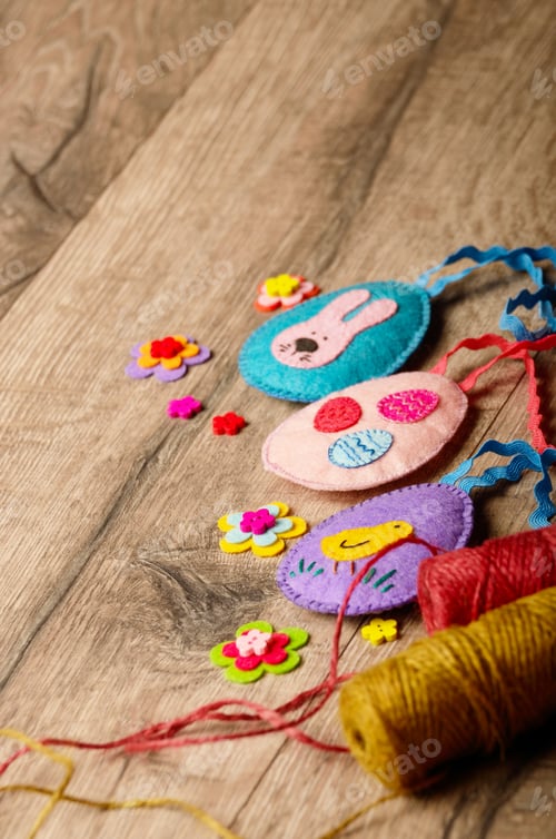 Preview: Easter bunny and egg patchwork theme