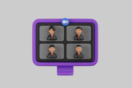 Preview: Video call screen business people