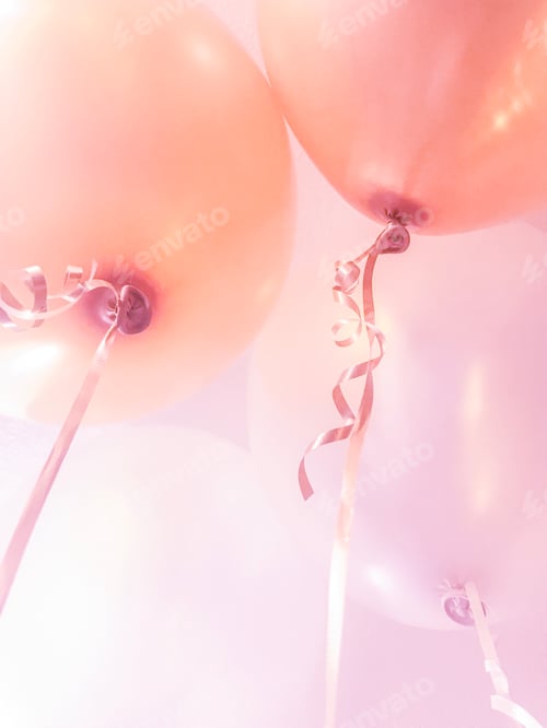 Visualização: Fundos de balões de festa sutis rosa