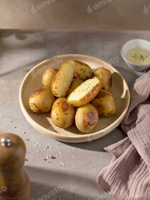 Preview: plate of roasted potatoes