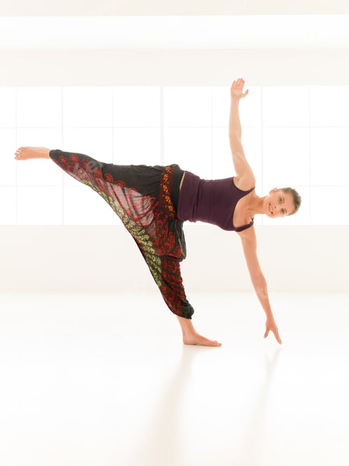 Preview: young attractive woman in yoga pose
