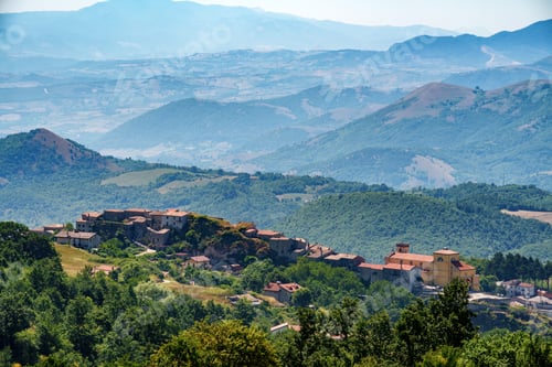 Preview: View of Castelgrande, in Potenza province, Italy