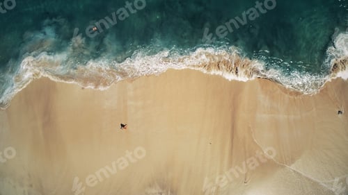 Preview: Aerial Top Drone View on Ocean Waves