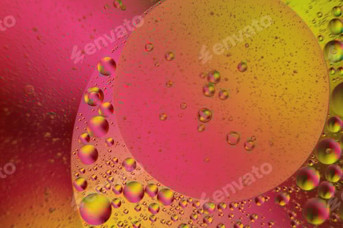 Preview: Colorful Liquid Abstract with Bubbles and Vivid Gradient Backgrounds