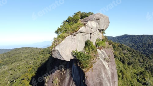 Preview: Scenic landscape view of Pico do Papagaio (Parrot's Peak), Ilha Grande, Rio de Janeiro, Brazil