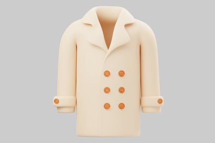 Preview: Coat with collar and cuffs