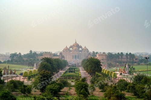Preview: Facade of a temple Akshardham in Delhi, India
