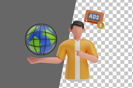 Preview: Global Marketing 3D Illustration