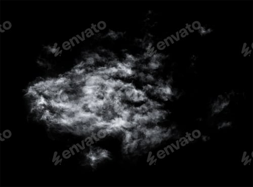Preview: clouds on black background