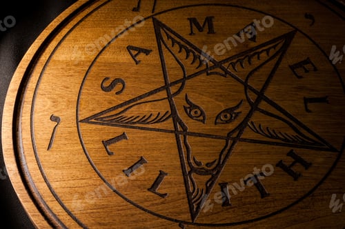 Preview: Ouija Board, yellow on a black background