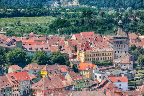 Preview: Amazing summer cityscape of medieval city Sighisoara.